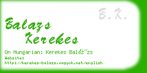 balazs kerekes business card